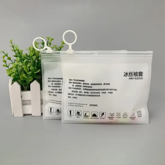 CPE translucent clothing packaging zipper bag