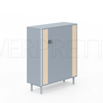Wooden Shoe Cabinet with Dual Doors Roomy Multi-Tier Footwear Organizer for Entryway Mudroom or Bedroom Closet