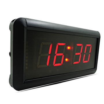 Electronic LED Display Wall Clock with Mute Function, Synchronous Control, 12/24 Hours, and Stopwatch
