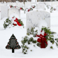Indicatore di terra in metallo della memoria del cimitero