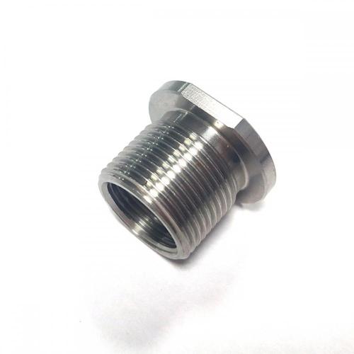 Flat barrel thread adapter oil connector