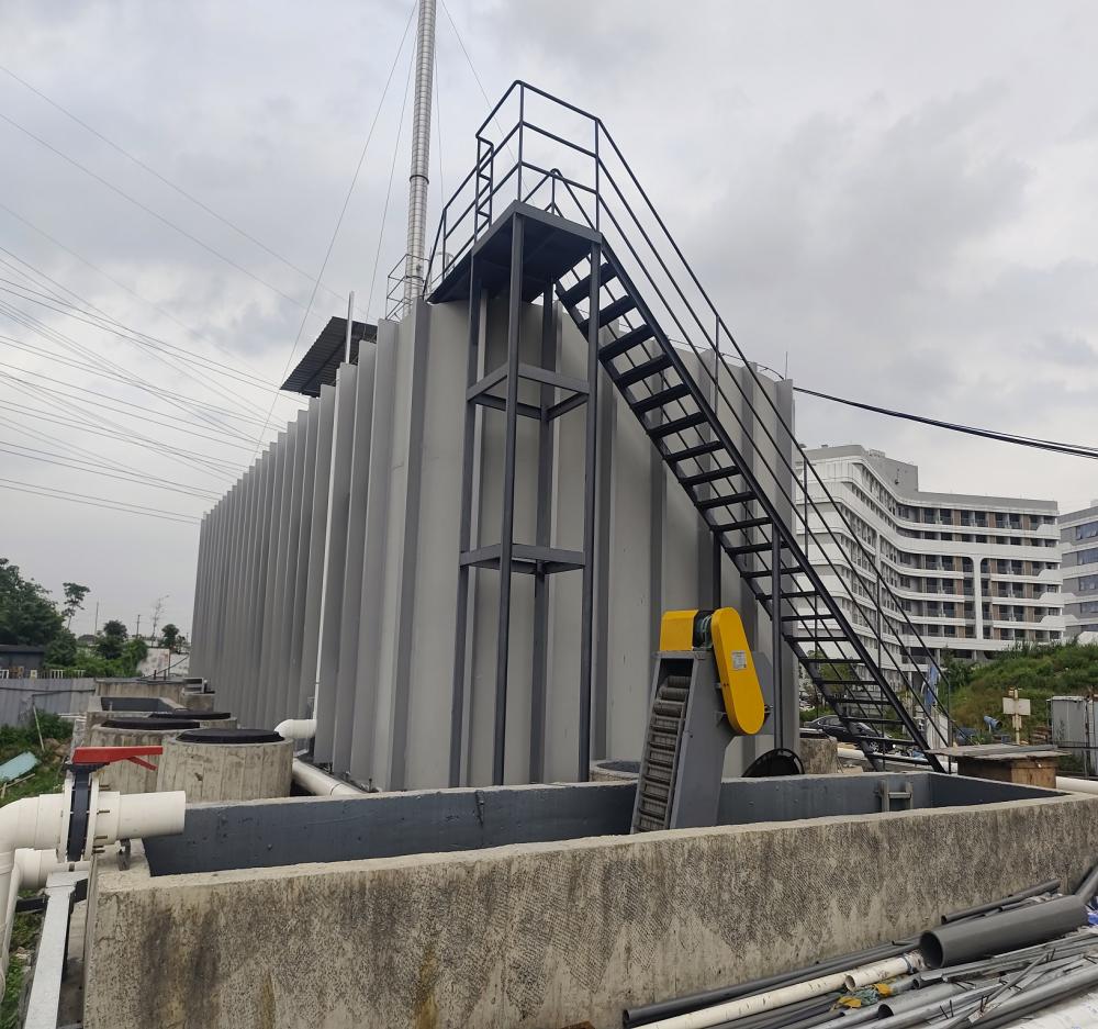 Usine d'équipement de traitement des eaux usées en conteneure intégrée