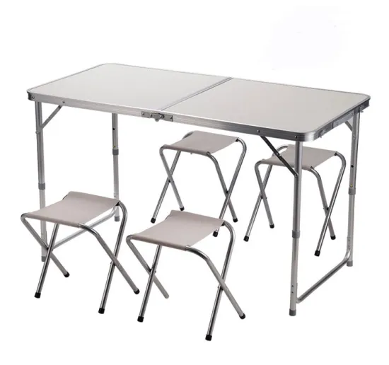 Adjustable Camping Suitcase Aluminum Folding Table Legs Set