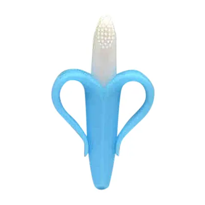Comfortable Baby Teethers Infant Baby Boys Girls Banana Toothbrush Food Grade Silicone Teether silicon beads baby teething t3