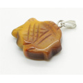 fish Shape Yellow Tiger eye pendant