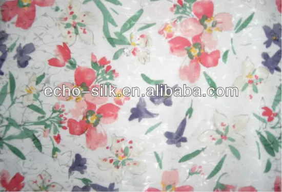 lady's fashion silk cotton printed fabric