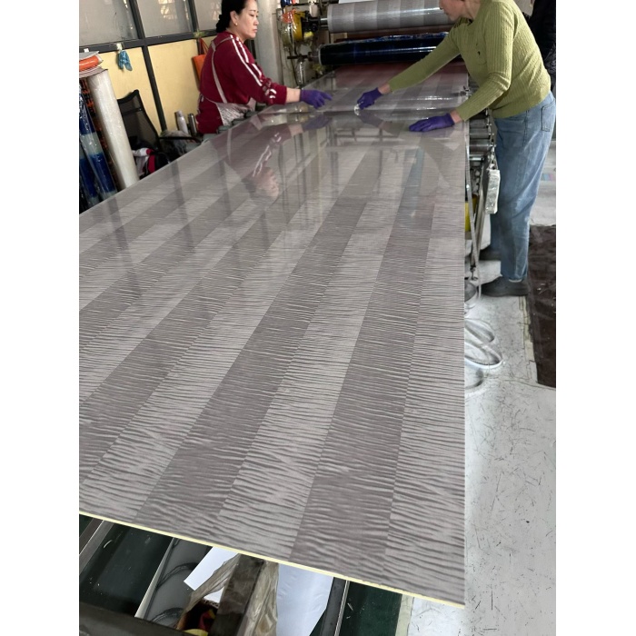 แผงผนังภายในถ่านไม้ไผ่วีเนียร์ไฟเบอร์