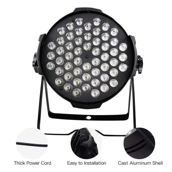 LP001 LED Par Lights 54x3w rgbw LED DMX colour wash Par Can Stage Lighting Super Bright for Wedding DJ Event Party Show