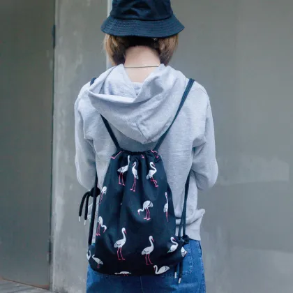 Renaissance cotton printed canvas bag backpack