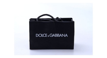 Luxury Black Custom Embossing Logo with Cotton Rope