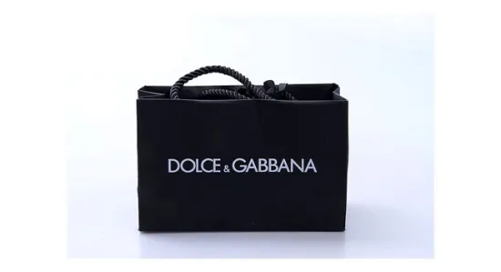 Luxury Black Custom Embossing Logo with Cotton Rope