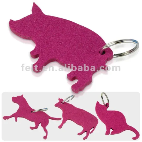 polyester felt keychain