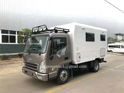Cross country camping trailer with toilet