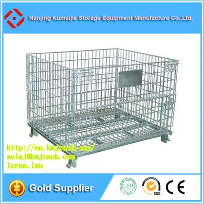 B-7 Industrial Stackable Folding Wire Mesh Cage