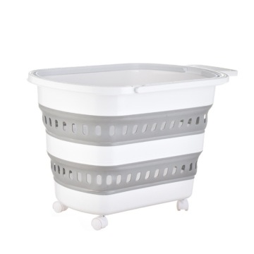 Collapsible Laundry Basket with Wheels for Dirty Clothes