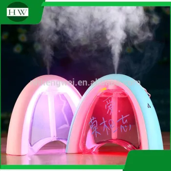 wholesale creative plastic mini rainbow message board usb aroma car ultrasonic mist lotus air humidifier with night light