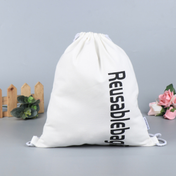 Benutzerdefinierte Leinwand Baumwolle recyclebar Stoff Kordelzug