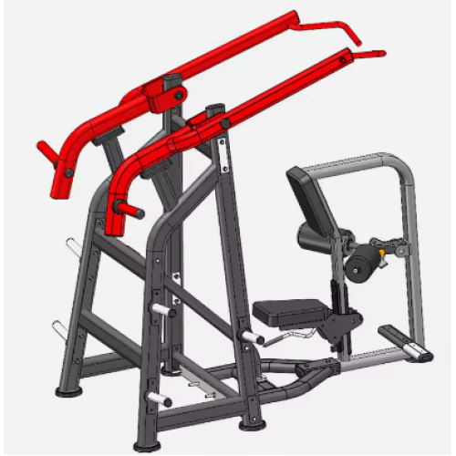 Commercial Gym Equipment Lat Pulldown Plate Loaded Machine