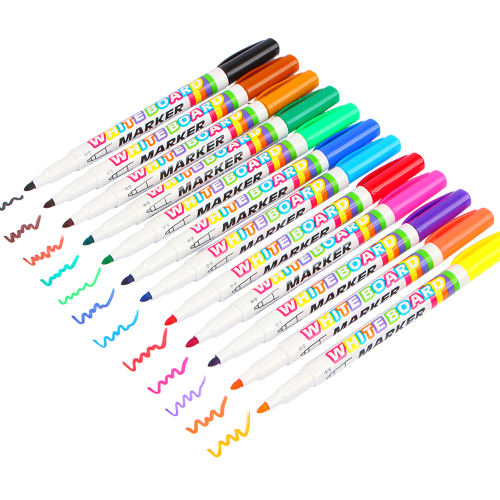 Sale Real Whiteboard Markers 12 Colors Board Maker Pen Whiteboard Marker Liquid Chalk Erasable Glass Ceramics Easy Erasing