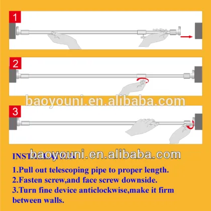 BYN shower curtain rod magnetic curtain rod swivel curtain rod DQ-0124