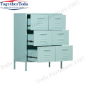 Six-drawer metal lockers Home cabinets Bedroom nightstands