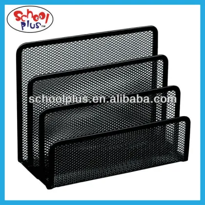 3-unit metal mesh envelope holder/letter holder