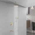 Bathroom 3-Function Brass Brushed Gold Shower Set