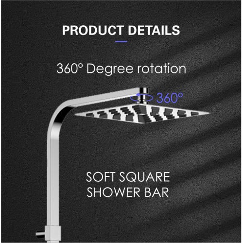 Chrome Shower Set Hot Sale Square Thermostatic Brass Shower Set Supplier