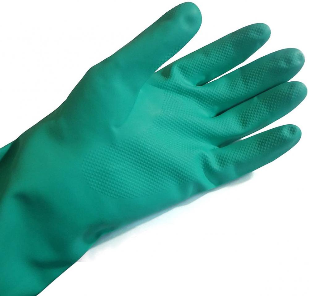 Guantes químicos de nitrilo verde