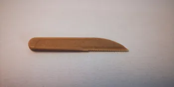 Biodegradable rice husk knife