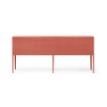 mobilier de salle à manger en bois moderne rouge
