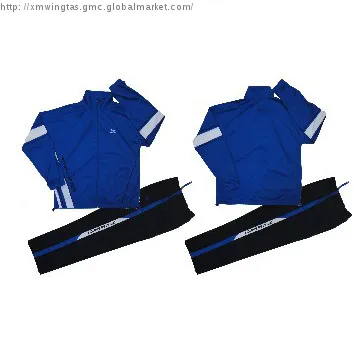 100% poly men\'s knitted tracksuit with long sleeves for autumn