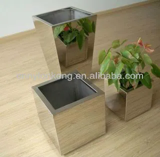 Mirror polishing Stainless Steel Flowerpot