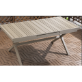 Aluminum Plastic Wood Composite Expandable Garden Table