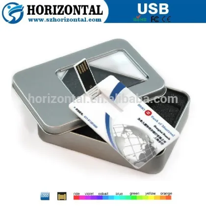 Business promotion gift free full color printing credit card usb flash drive Paypal accept