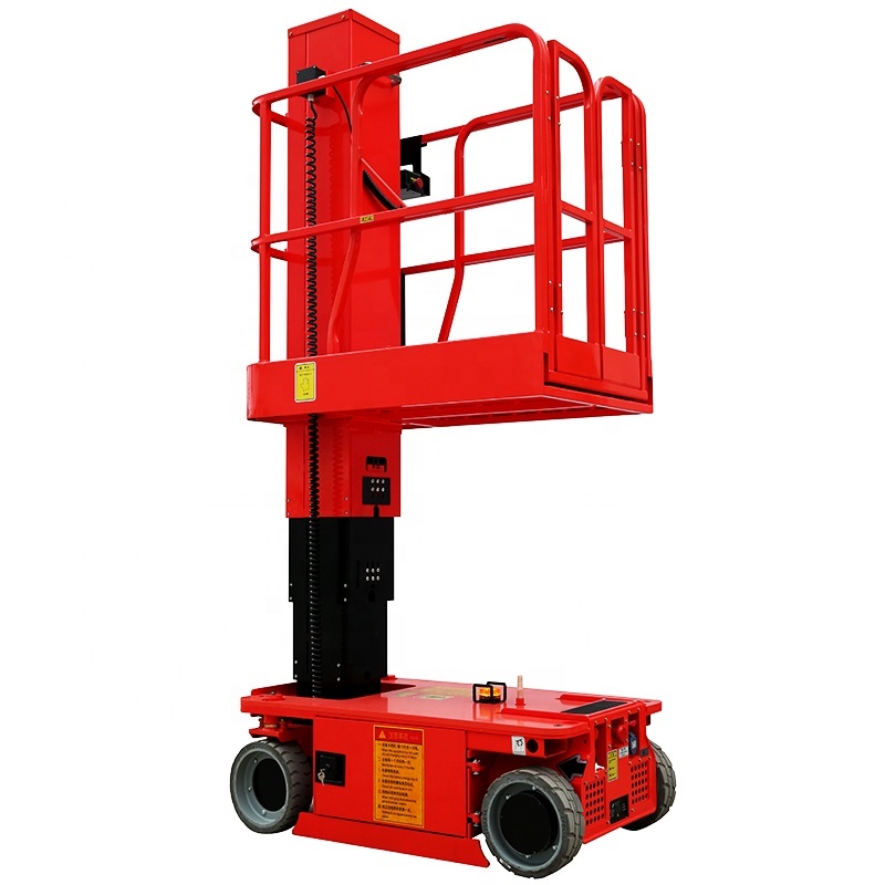 Single Mast Aluminum Vertical Lift Mobile Telescopic Lift Platform