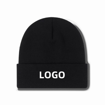 Acrylic Knitted Beanies with Custom Logo Embroidery - 60 Colors Available