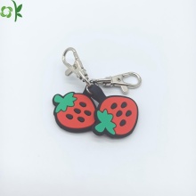 Reusable Custom Strawberry Shape Silicone Pet Tag