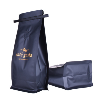 Custom Plastic Resealable Ziplock Coffee Bag Flat