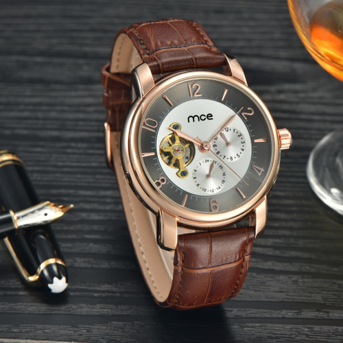 oem custom minimalist logo automatic tourbillon mechanical watch