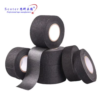 Black Fabric Fleece Cloth for Automotive Loom Wiring Harness Tape
