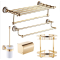 High Quality golden aluminum toilet bathroom accessories Washroom accessory Set