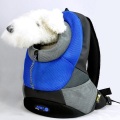 Grand sac à dos bleu en PVC et filet pour animaux de compagnie