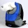 Mochila de PVC azul grande y malla para mascotas