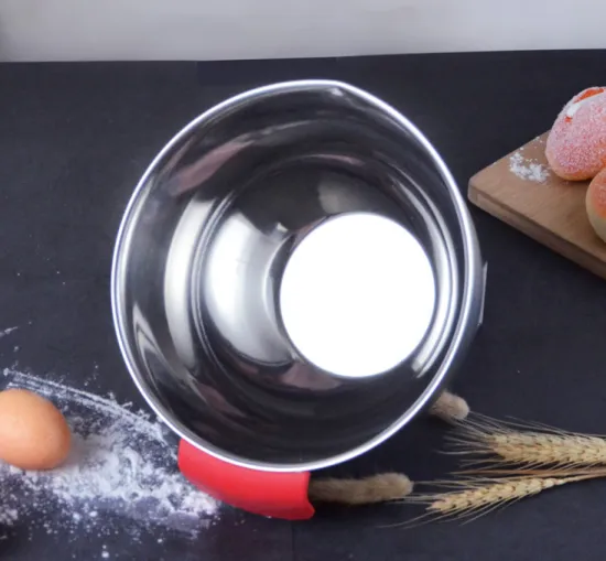 Stainless Steel Bowl With Pouring Spouts And Handles