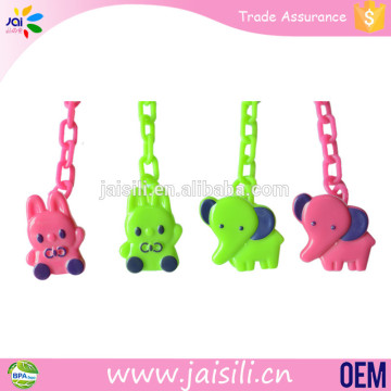 ABS Food Grade plastic baby pacifier soother holder chain clip