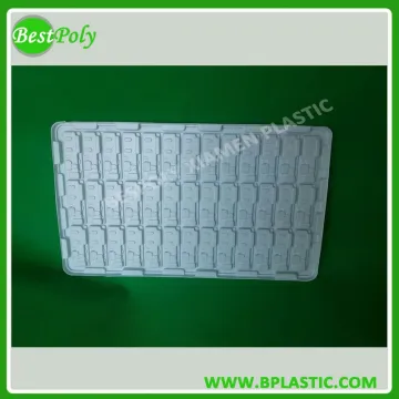 Plastic thermoforming tray, black conductive tray, antistatic tray insert
