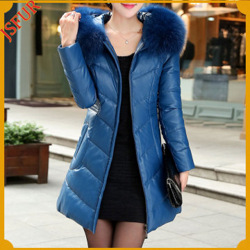 Blue Free Size Unisex Fur Collar For Coat Fur Gradient Collar