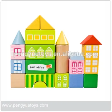 Eco-friendly educational wooden blocks toys for kids
