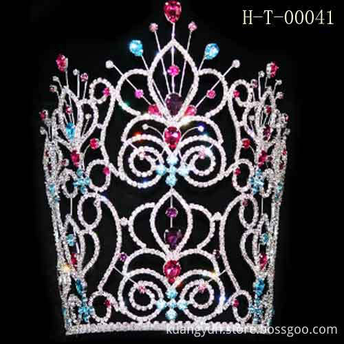 Hot sale tall tiara crown,pageant tiara crown wholesale